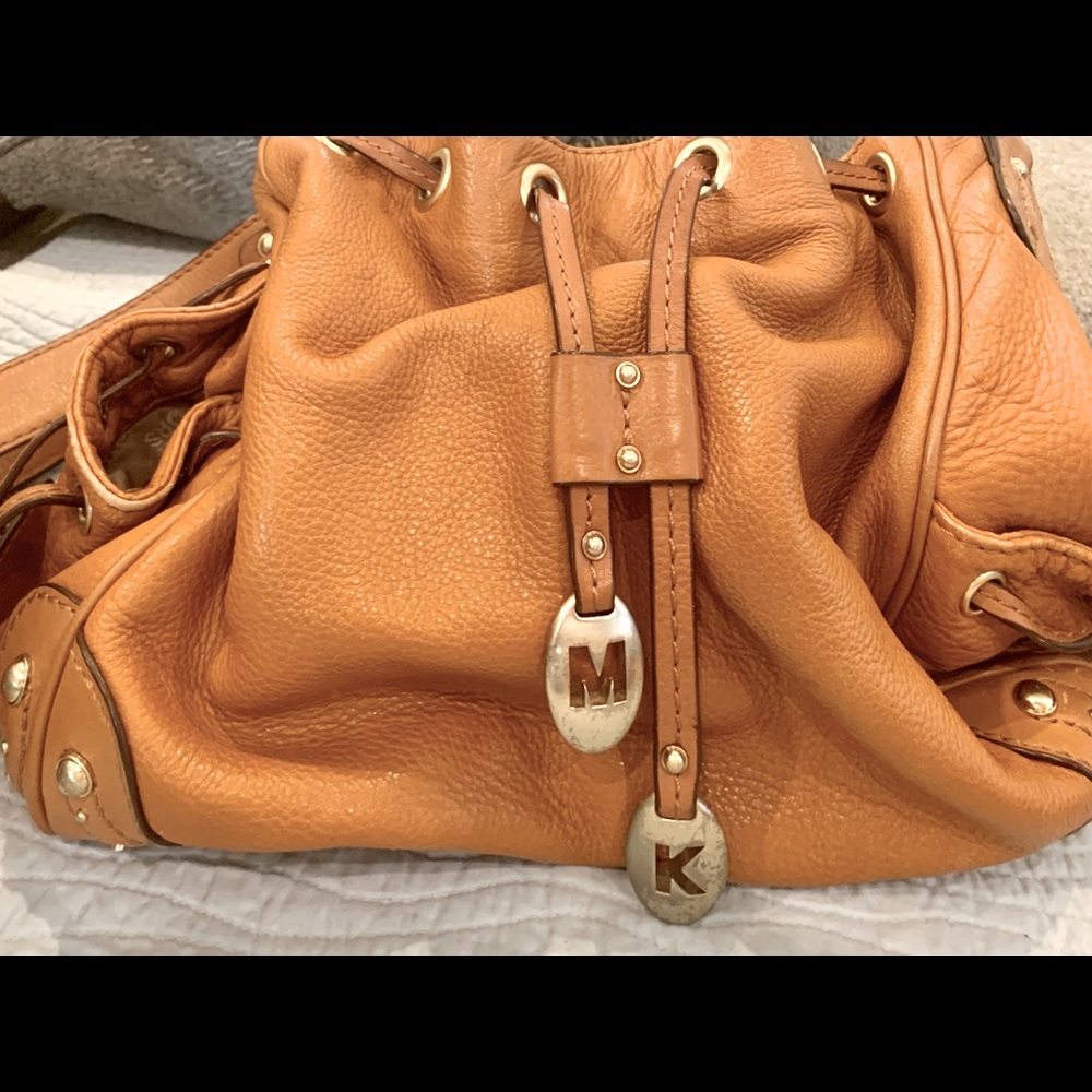 Well loved VINTAGE Michael Kors drawstring tote